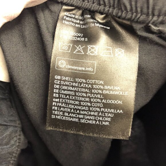 H&M Kids Size 7 Relaxed Pull On Pants Black Drawstring Baggy Lightweight Cotton - Picture 6 of 6